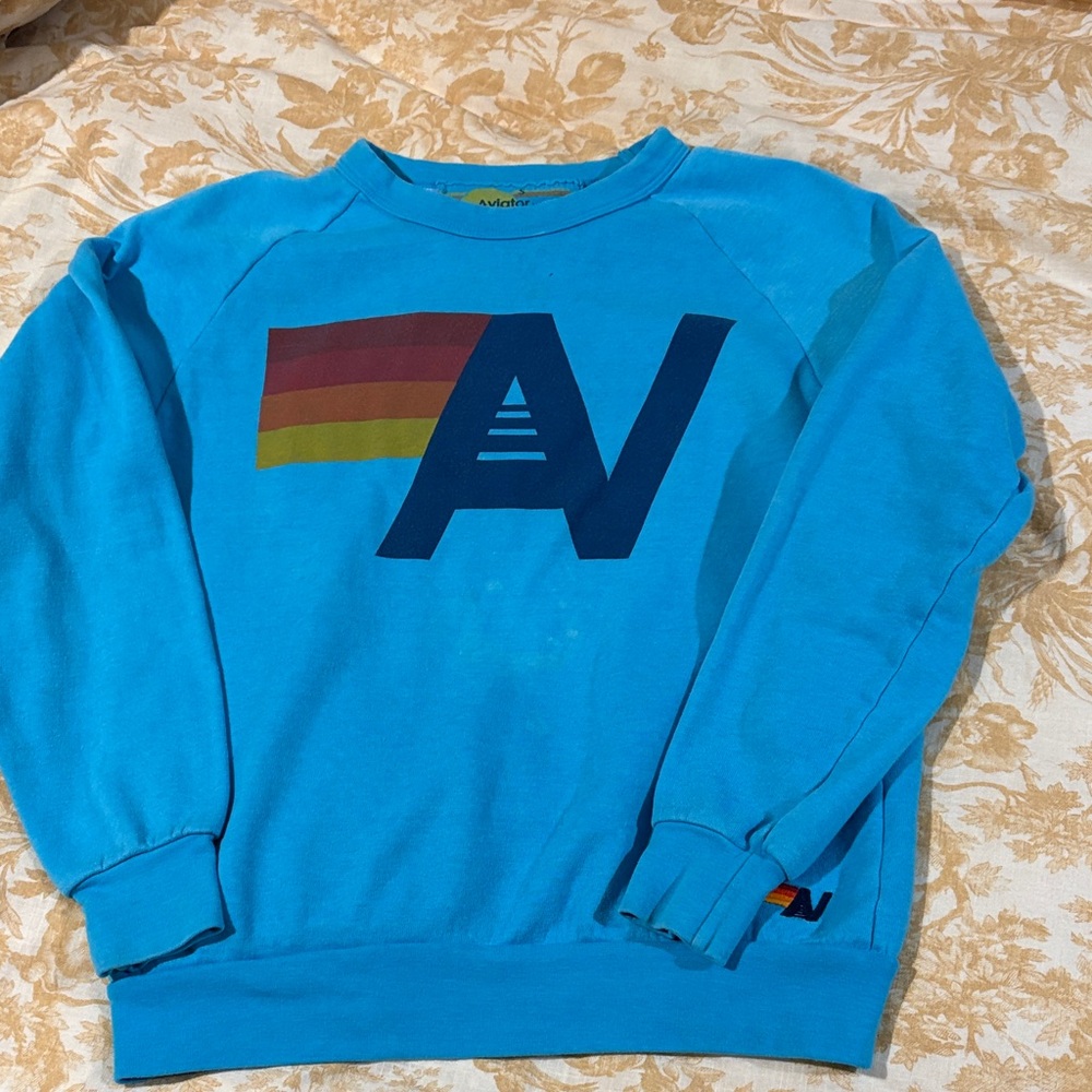 Blue Aviator Nation Crewneck